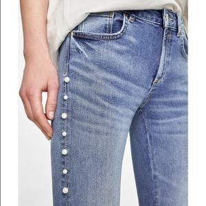 Zara Skinny Jeans with Pearls